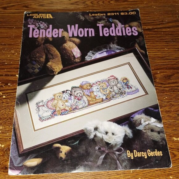 Tender Worn Teddies Leaflet #2311 (Leisure Arts, 1992) Darcy Gerdes - Picture 1 of 2